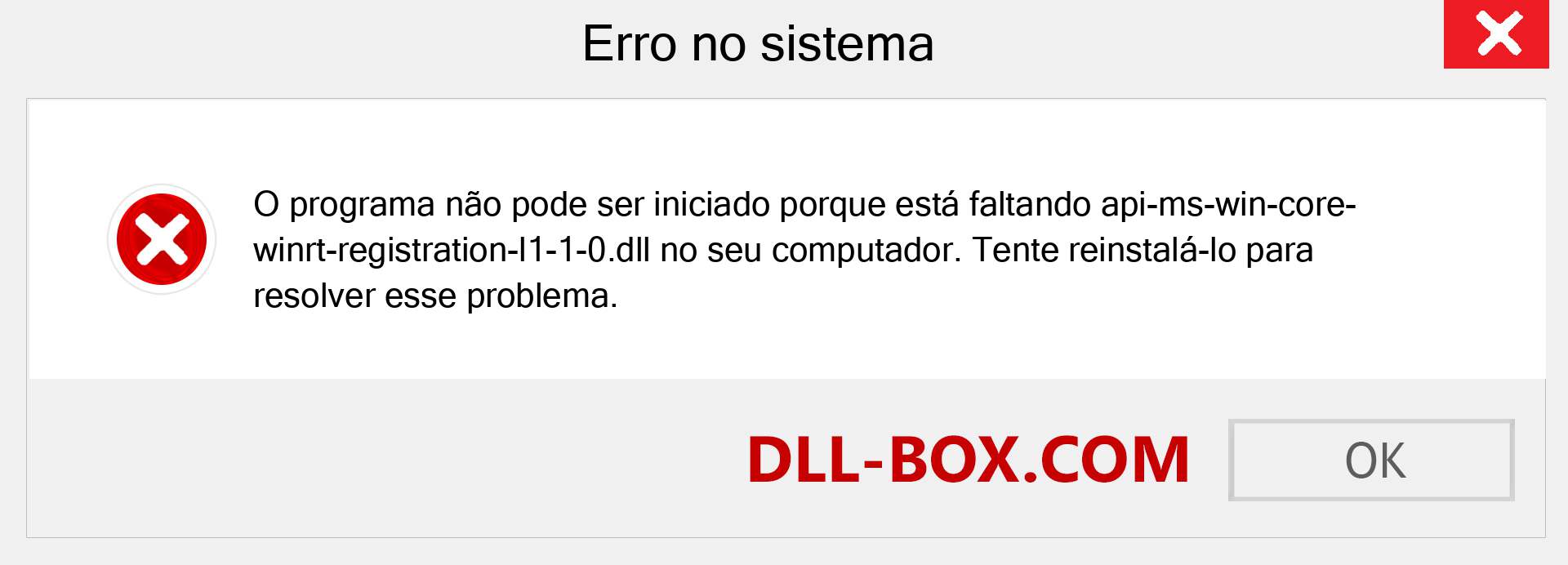 Arquivo api-ms-win-core-winrt-registration-l1-1-0.dll ausente ?. Download para Windows 7, 8, 10 - Correção de erro ausente api-ms-win-core-winrt-registration-l1-1-0 dll no Windows, fotos, imagens